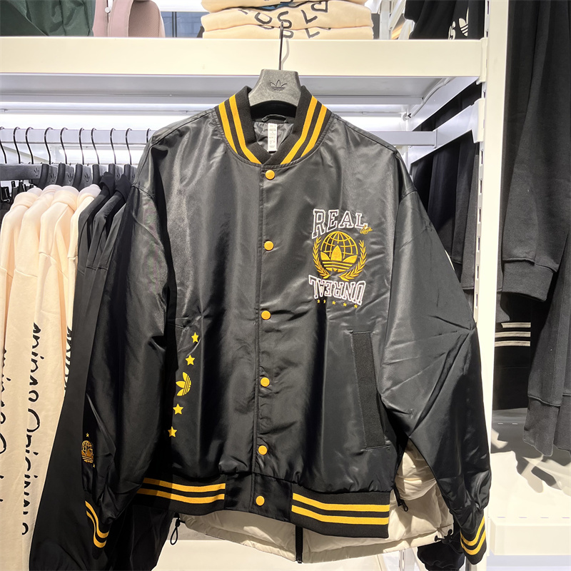 Adidas Original Baseball Jacket HY1358 Khaki Color Winter Coat Slik Black HY1357 Jacket