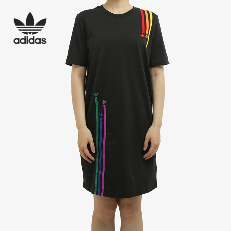 Adidas Tees Dress GJ6565 Colorful Black Dress