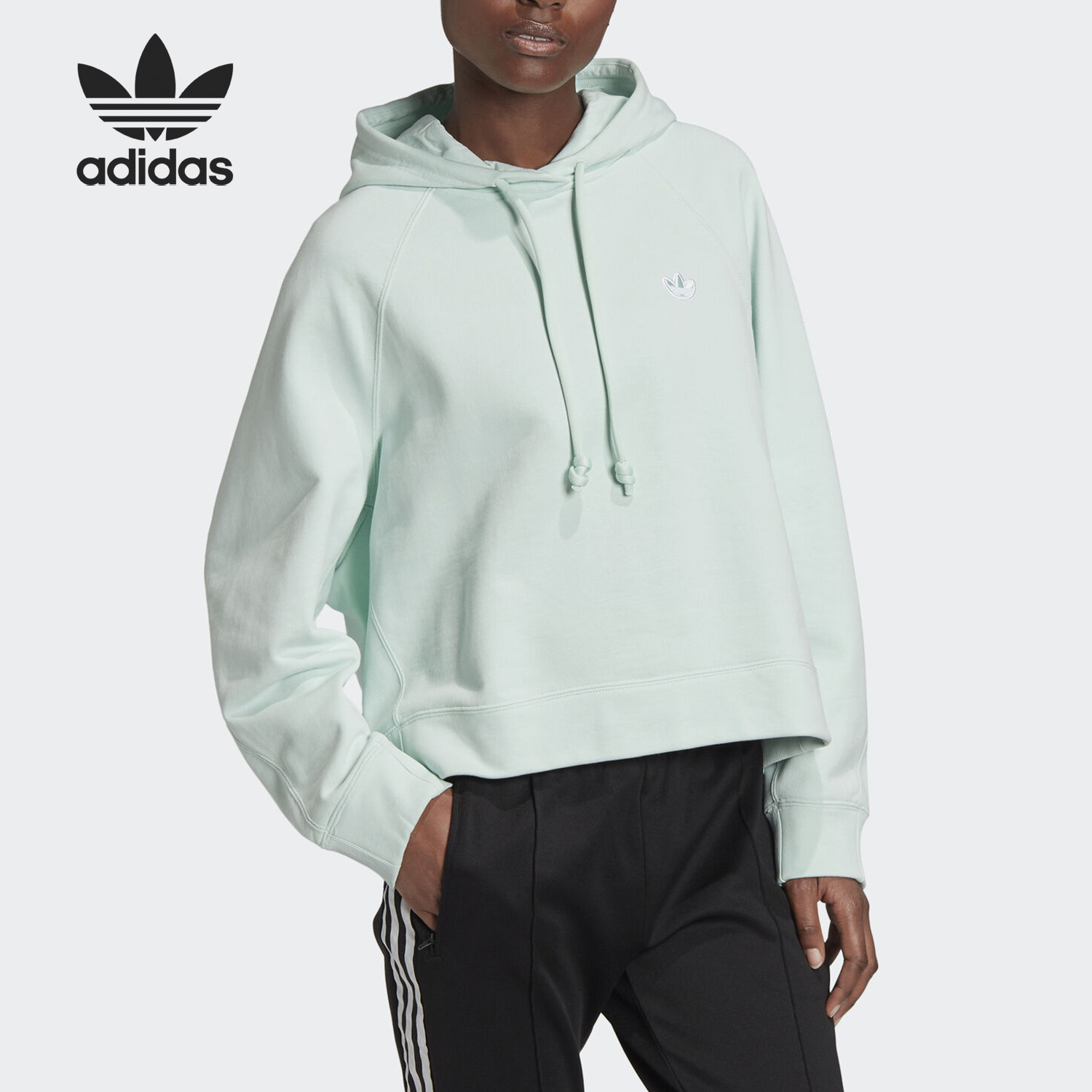 Adidas Originial Womens Hoodie FU3768 Sports Green Dash Hoody