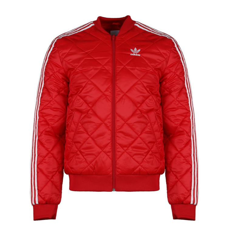 Adidas Mens Superstar Quilted EB4073 Red Winter Coat