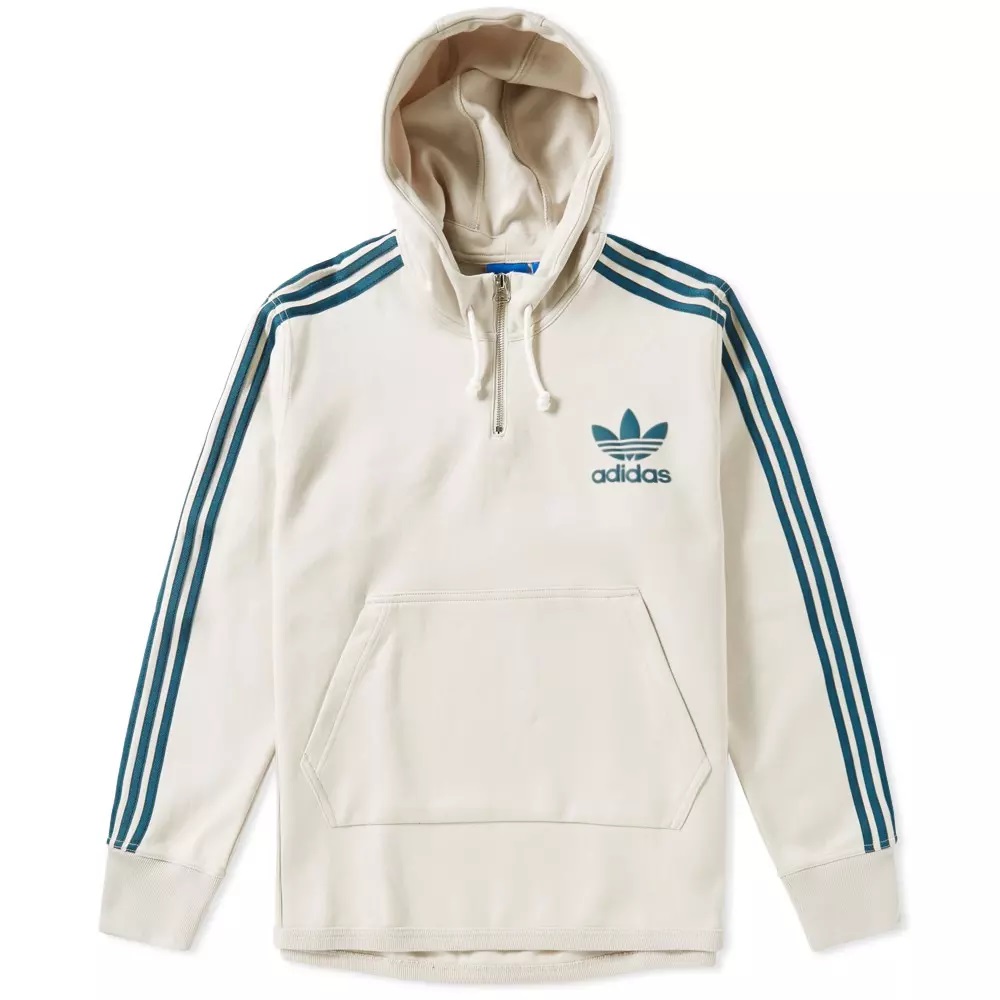 Adidas Originals Mens AC Terry Pullover Hoodie In Beige BK7193 Jacket