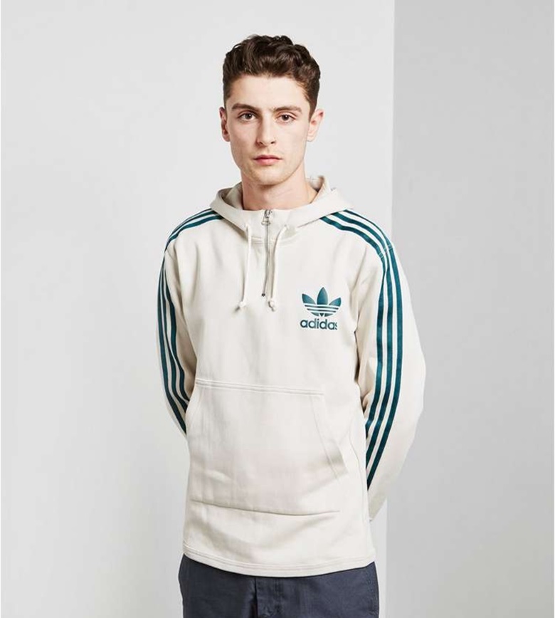 Adidas Originals Mens AC Terry Pullover Hoodie In Beige BK7193 Jacket