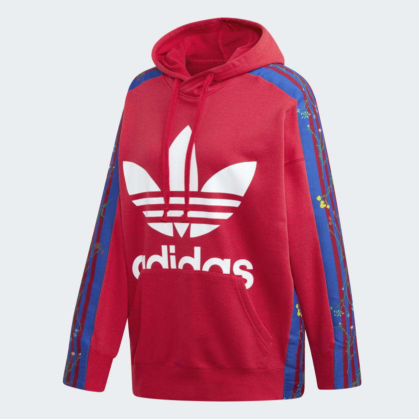 Adidas Floral Hoodie ED4768 Fuchsia Sweatshir...