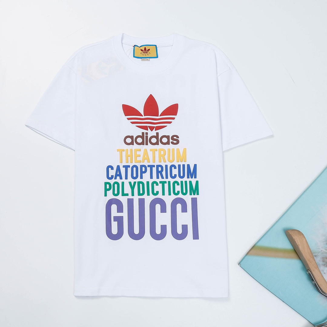 Adidas X Gucci Collaboration 2023SS Summer Tees Two Colors HL00100
