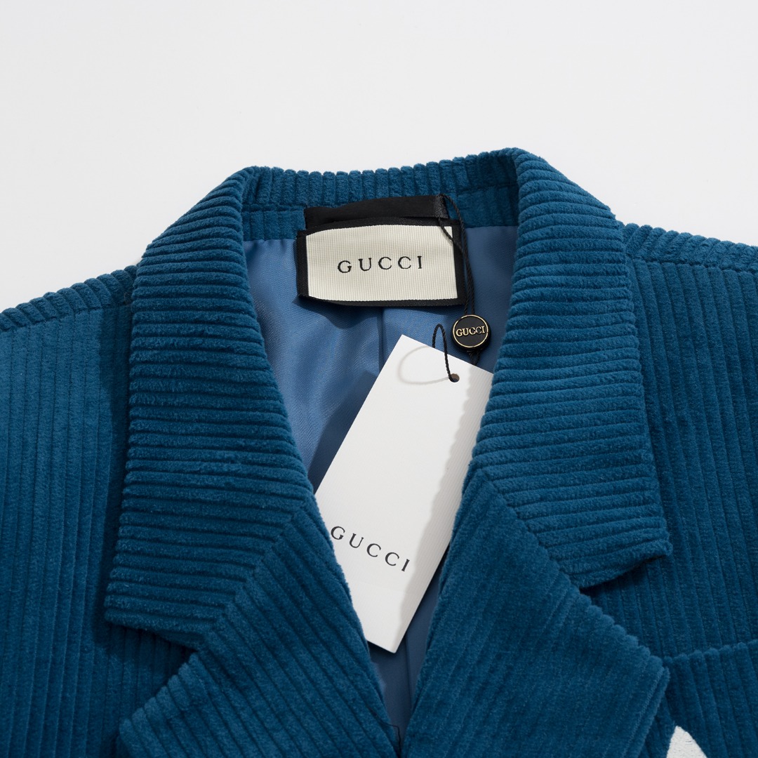 Adidas X Gucci Collaboration Mens Suit Corduroy Jacket With Pants