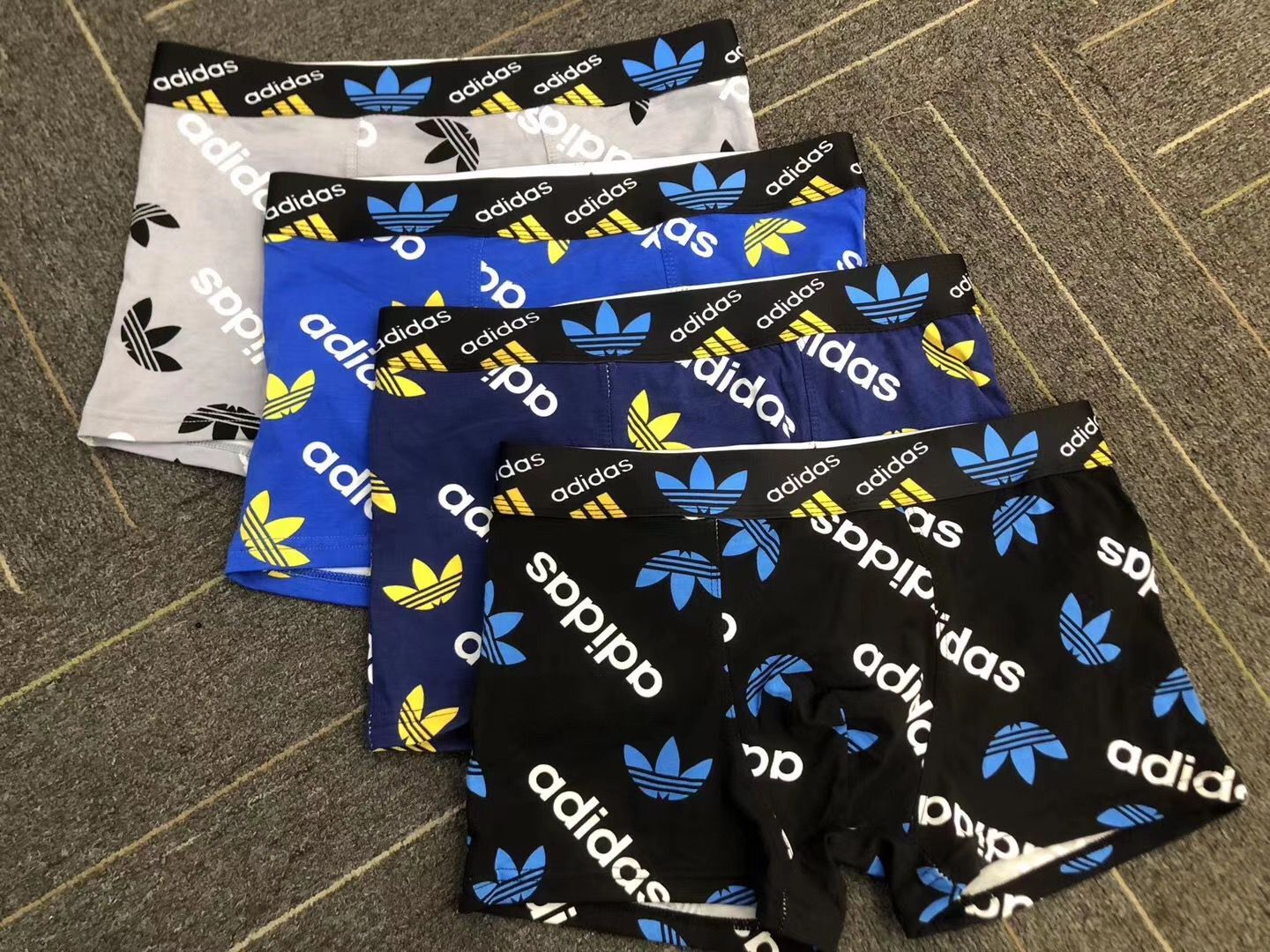 Adidas Original Men's Underwear Boxers 1 Box 4pcs Briefs Trunks quick-drying tech 4 Colors