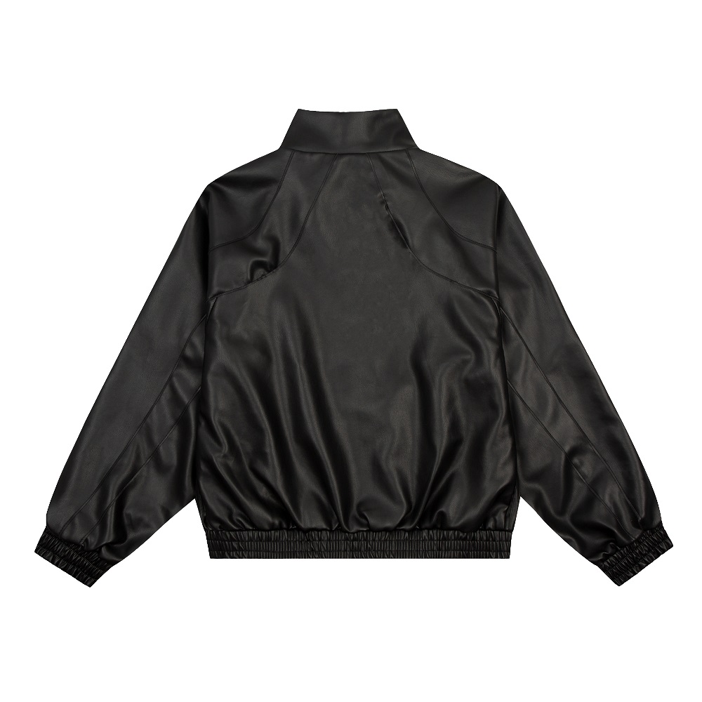 Adidas Adicolor Trefoil Faux Leather Jacket Centre Stage II6102 Leather Jacket II6103   - Brown 