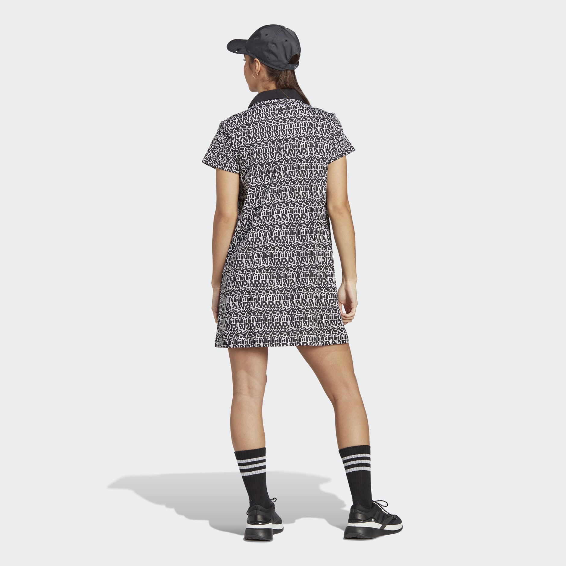 Adidas Allover adidas Graphic Polo Dress IC5707 Black