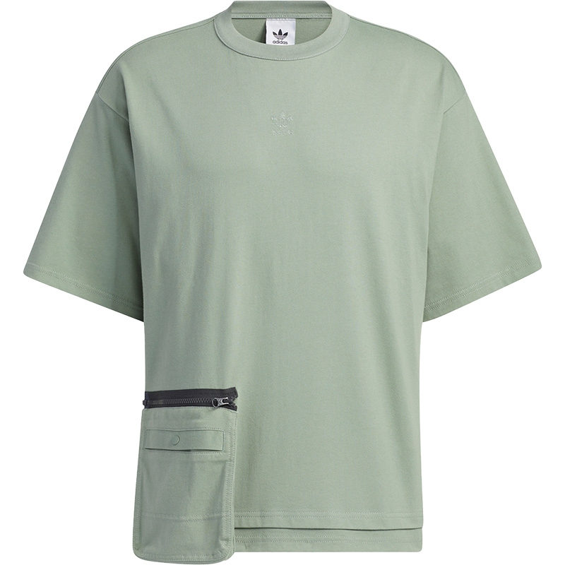 Adidas Originals Round Neck Tees HY7245 Black HY7246 Green Tees