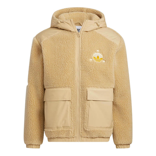 Adidas Originals MC Sherpa Jacket Logo HS2006 Beige HS2004 Black Fleece Jacket