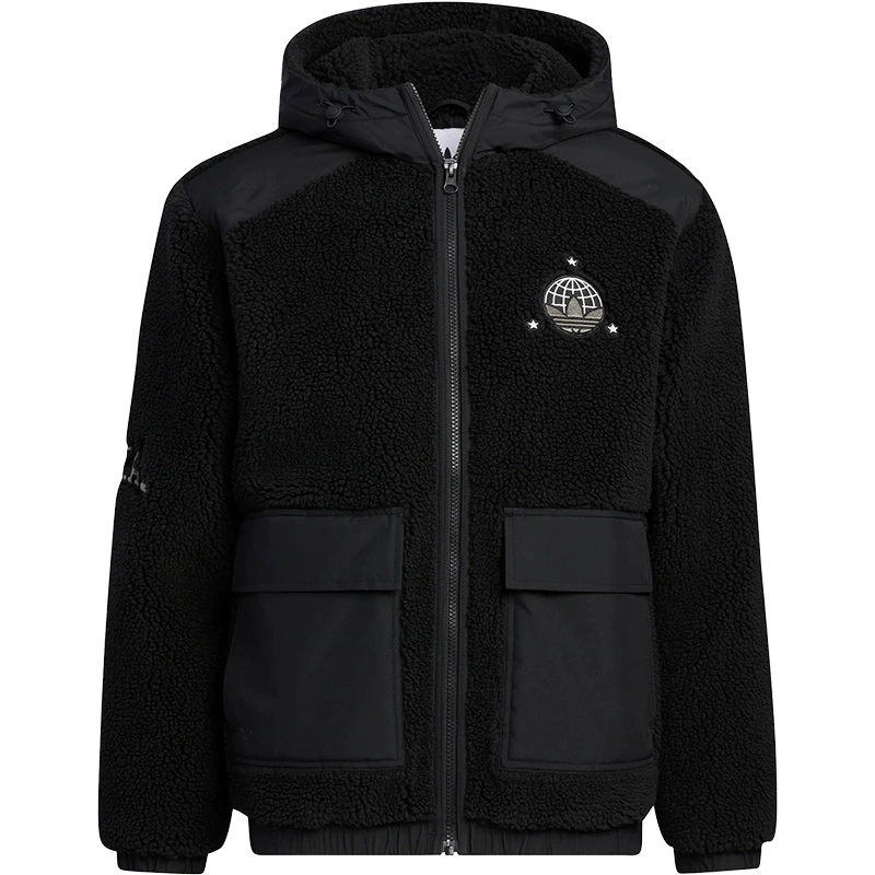 Adidas Originals MC Sherpa Jacket Logo HS2006 Beige HS2004 Black Fleece Jacket