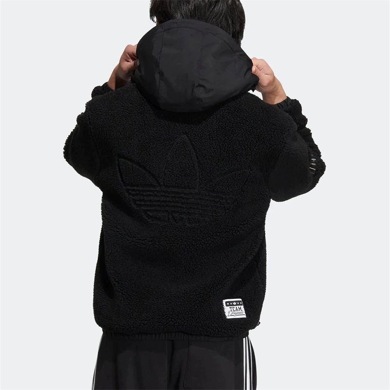 Adidas Originals MC Sherpa Jacket Logo HS2006 Beige HS2004 Black Fleece Jacket