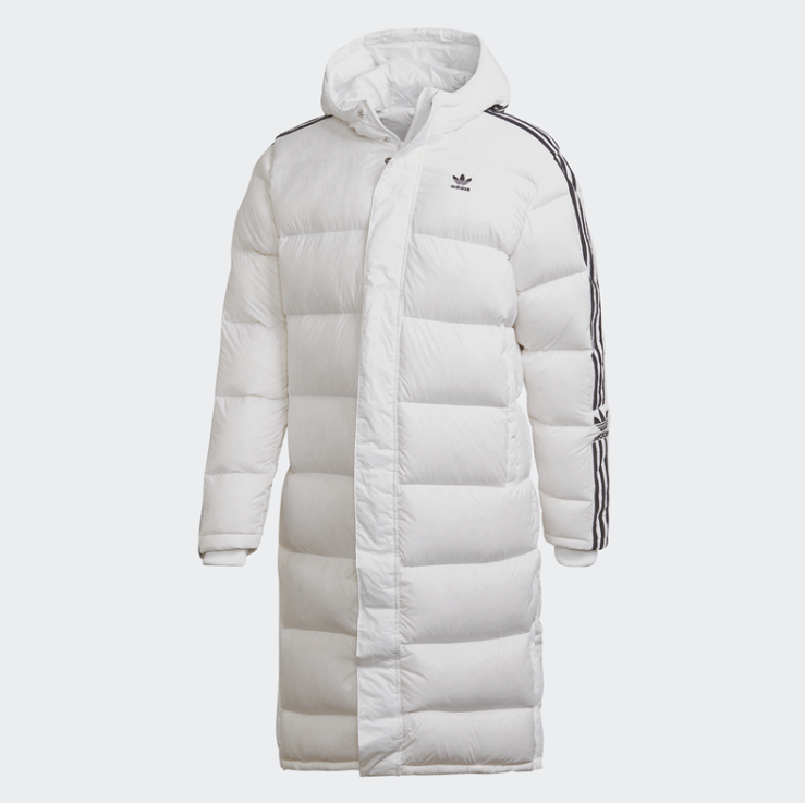 Adidas Superstar Mens Down Jacket White FL0008 Mens Winter SST Down Long Coat