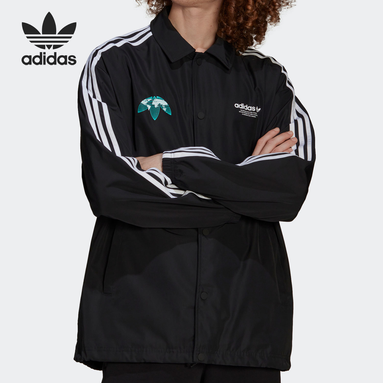 Adidas Originals Sports Long Sleeves Jacket Black HF4895 Track Top