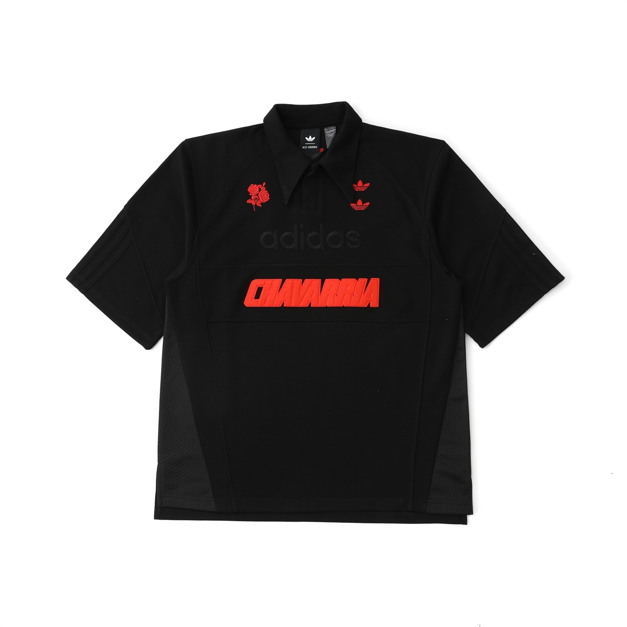 adidas x Willy Chavarria Logo Polo Shirt 'Black' - JV8848